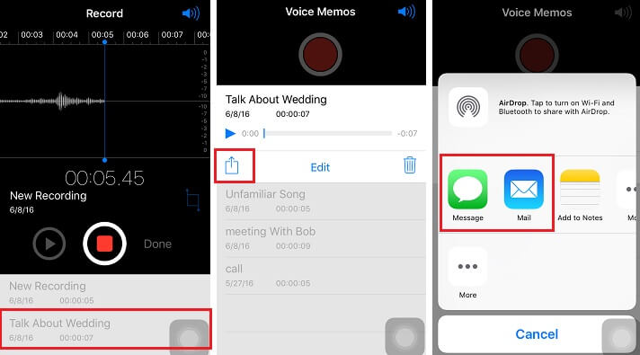 get voice memos off iphone