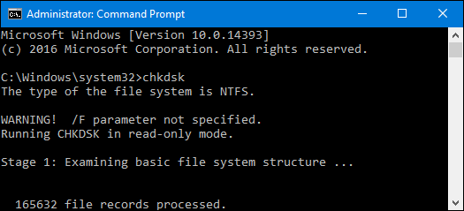 chkdsk command