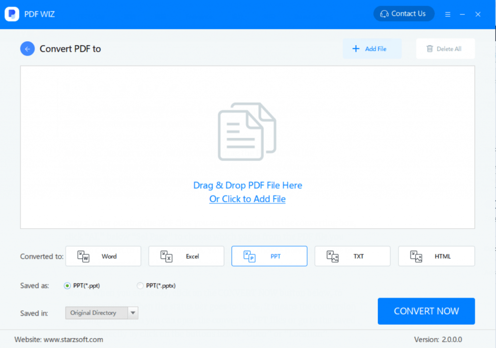 convert pdf to google slides via PDF WIZ