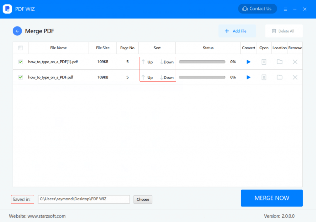 how to merge pdf step 2