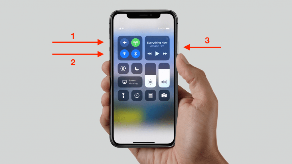 reboot iphone x to fix iphone black screen