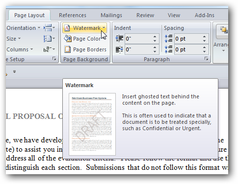 add watermark to pdf using word