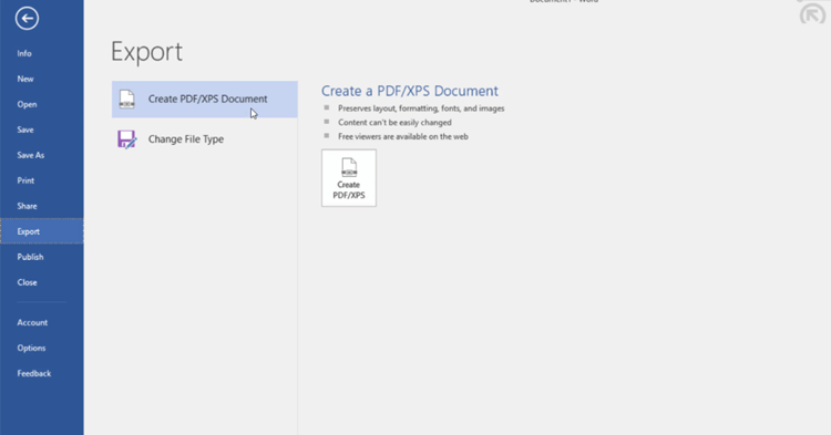 create pdf xps document