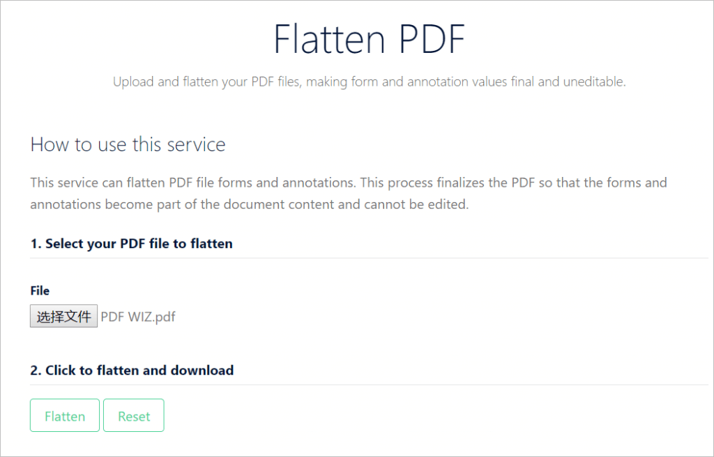 flatten pdf online