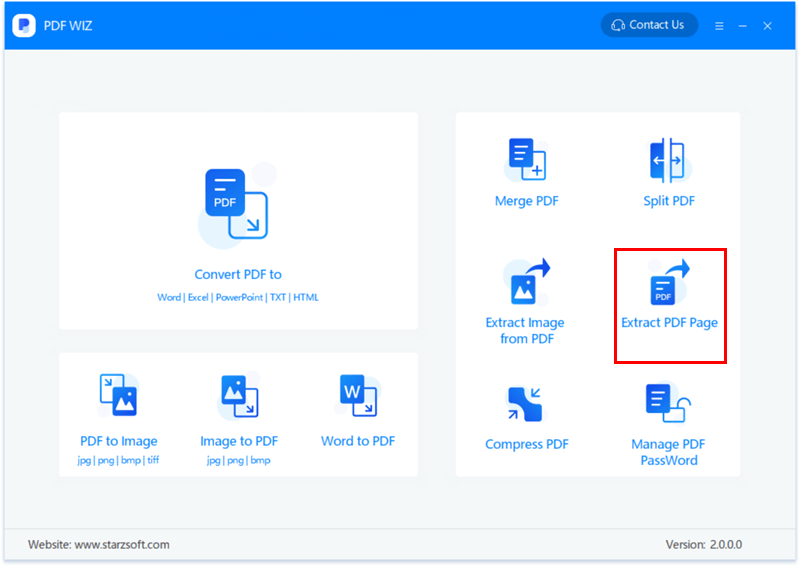 pdf wiz extract pdf pages