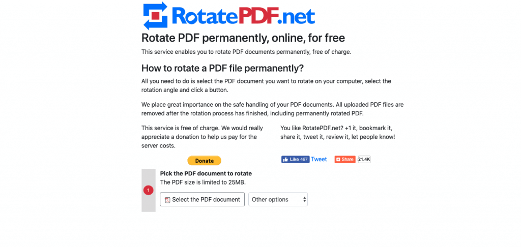 rotate pdf file at rotatepdf.net