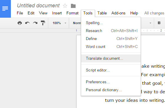 translate pdf in google docs