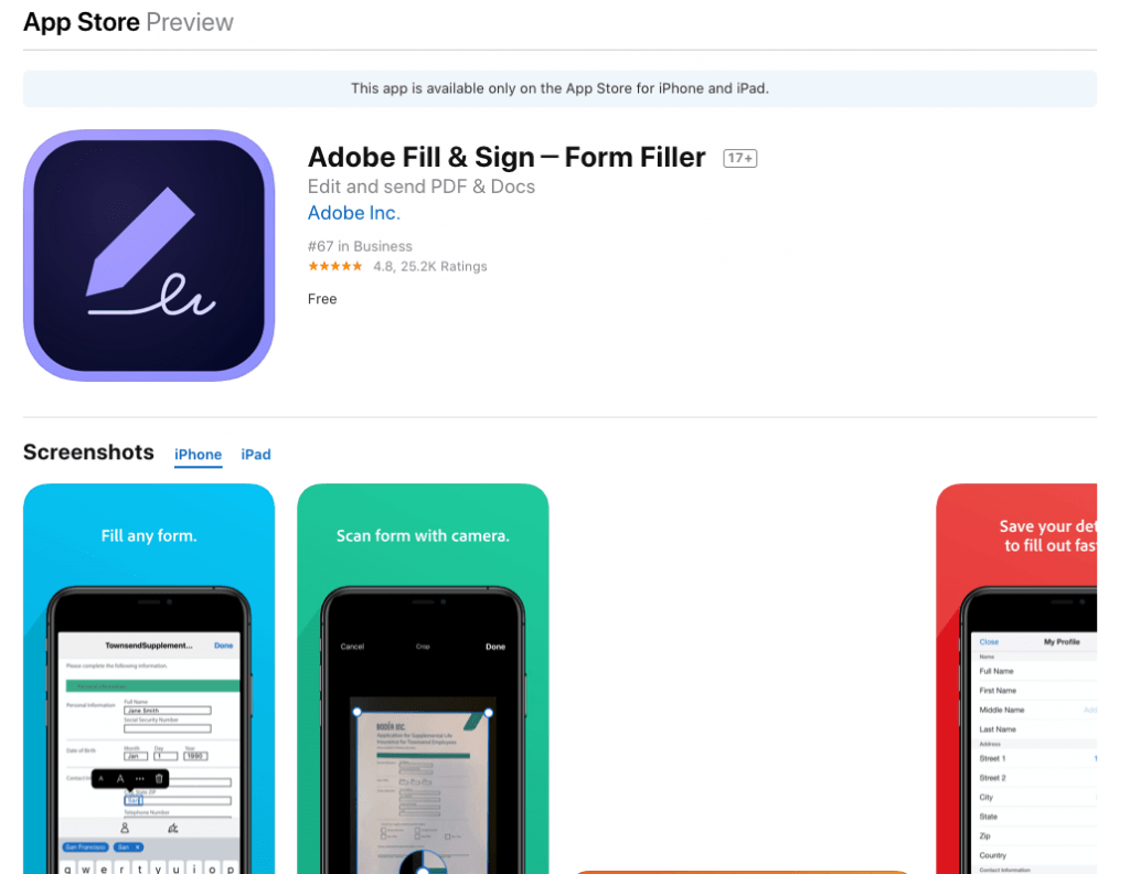 adobe fill & sign app