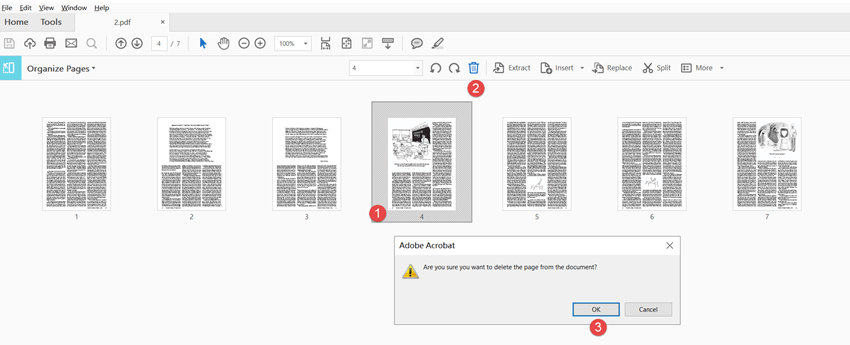 delete pdf pages using adobe step 4