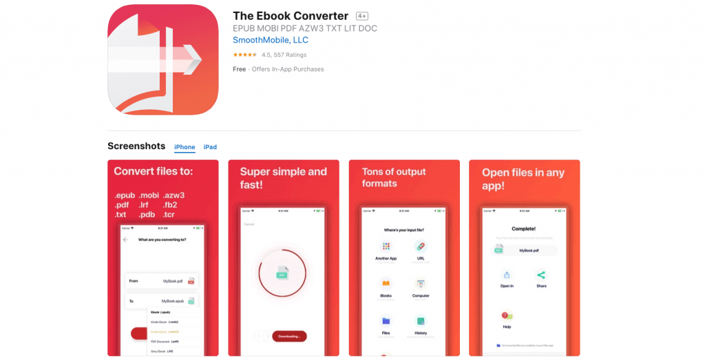 ebook converter for ios