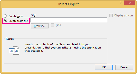insert object in powerpoint