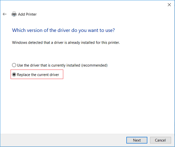 replace current driver