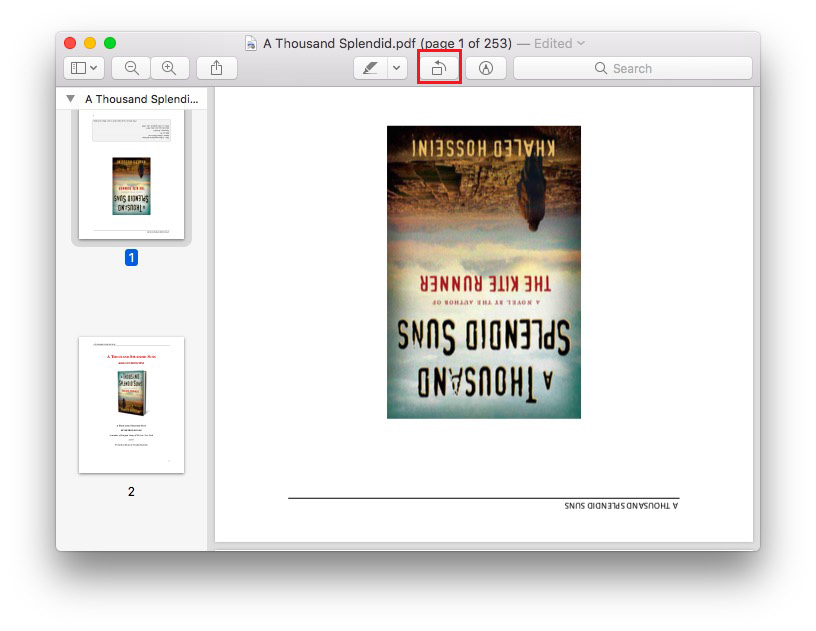 rotate pdf on mac