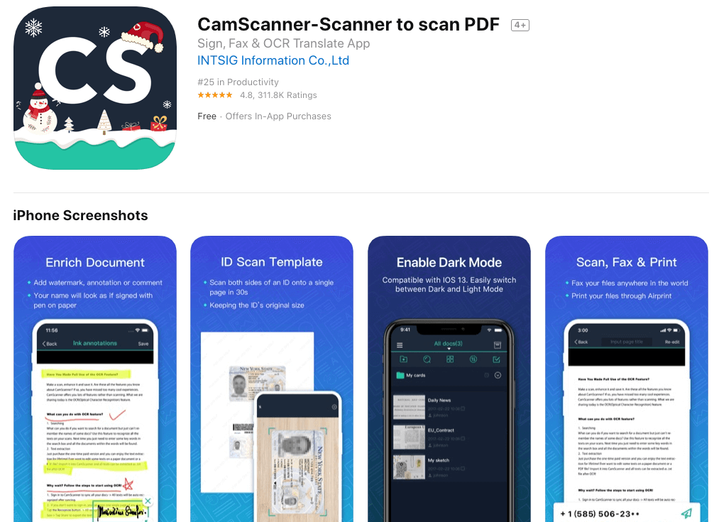 camscanner for ios