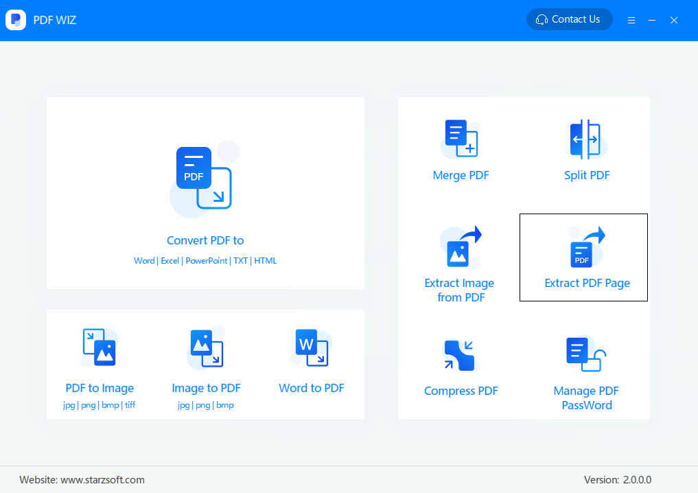 extract pdf pages with pc tools