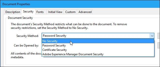 pdf no security