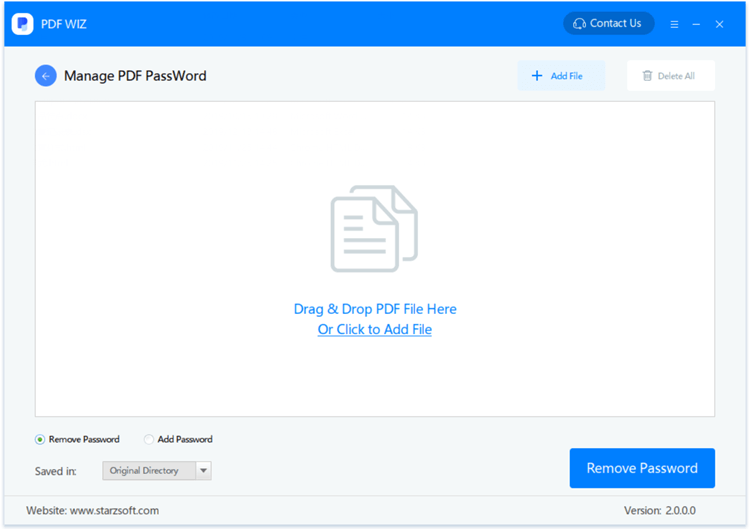 pdfwiz password management