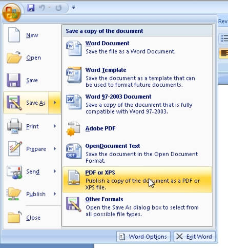 save word as pdf