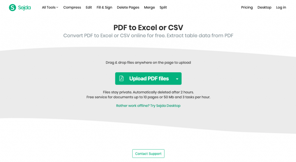 online pdf to csv converter