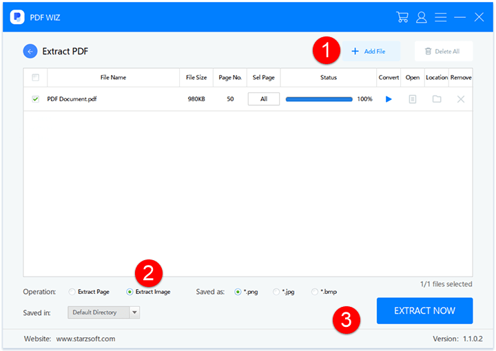 extract image steps pdf wiz