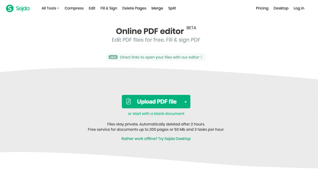 sejda online pdf editor