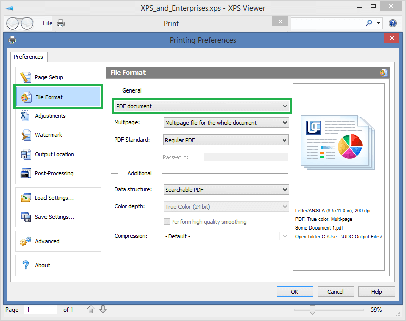 universal document converter select pdf