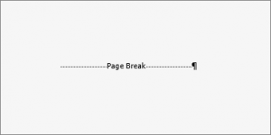 remove page break in word doc