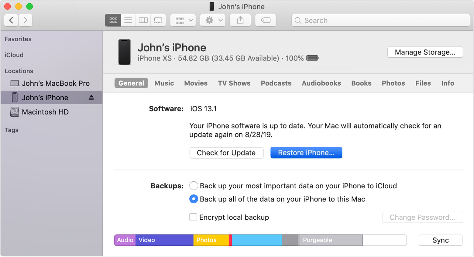 restore iphone with itunes