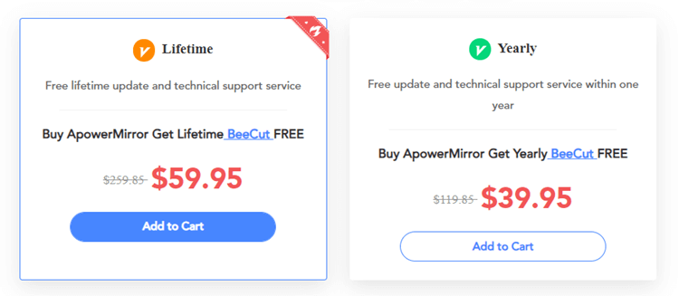 apowermirror pricing plans