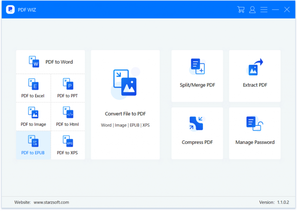 convert pdf to epub with pdf wiz