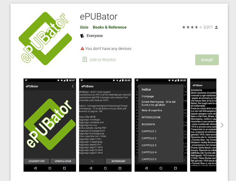 convert pdf to epub on android