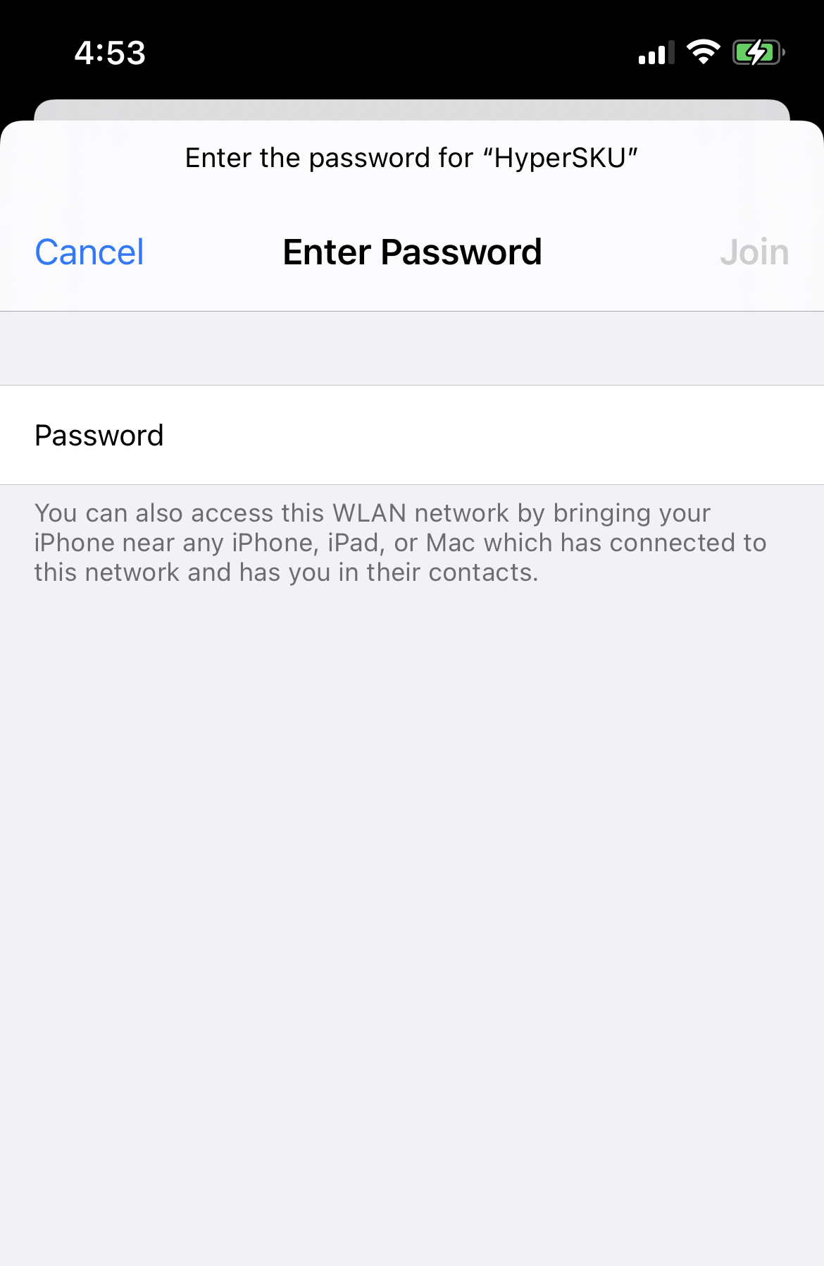 enter password on iphone