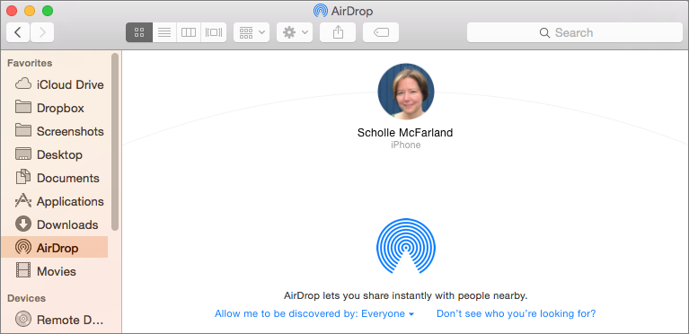 share files with airdrop on mac