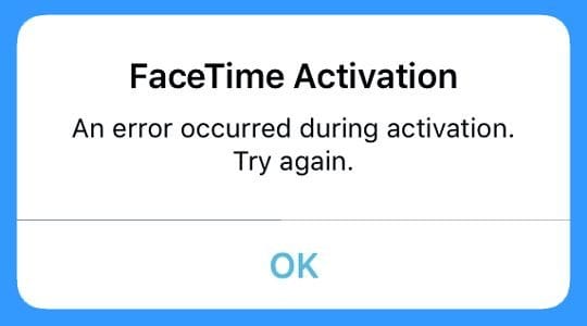 facetime activation