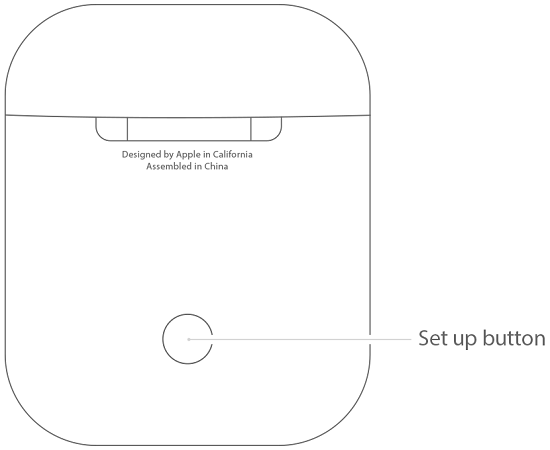 setup button on airpods