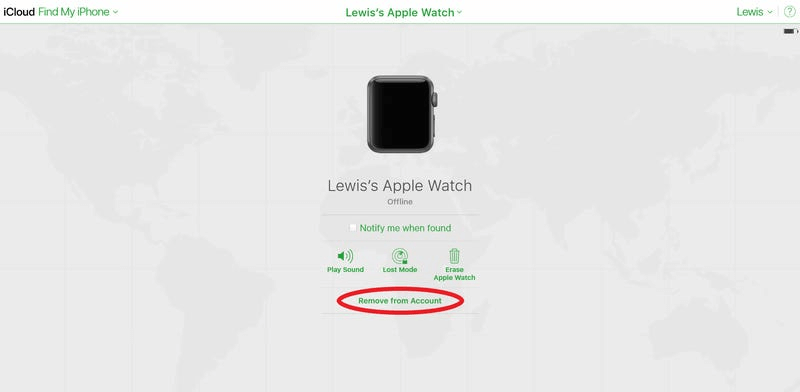 remove apple watch from icloud account