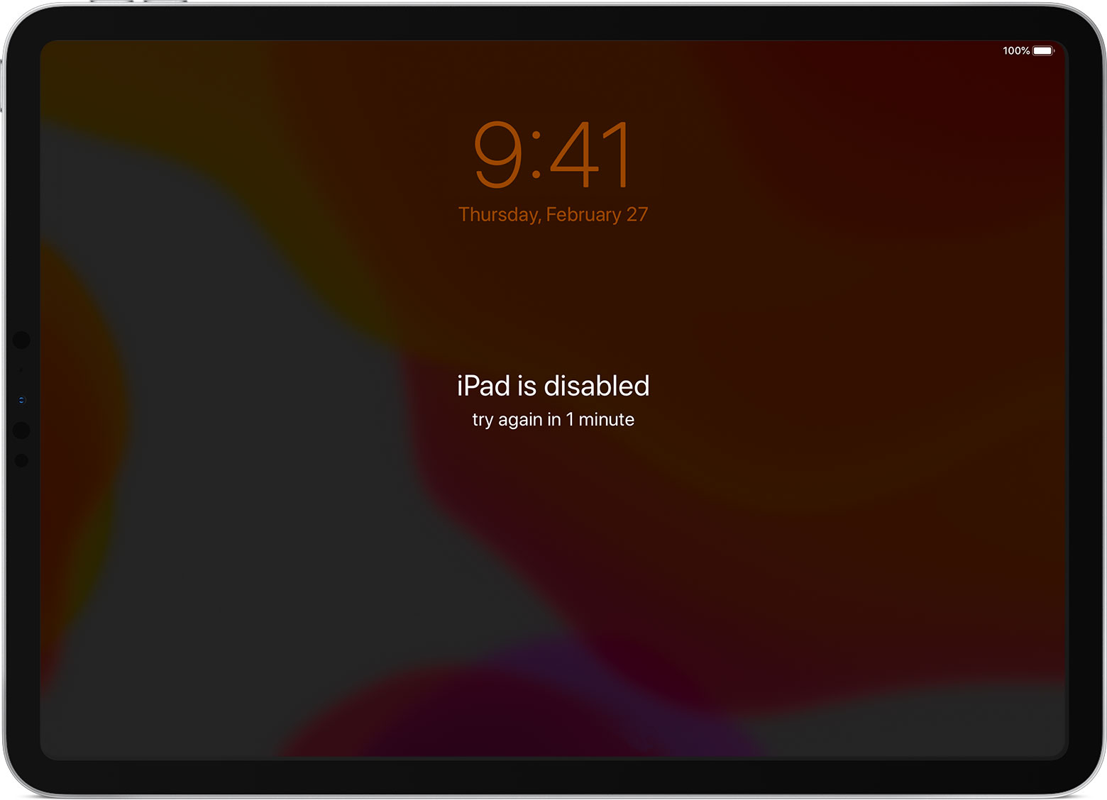 ipad disabled by entering wrong passcode