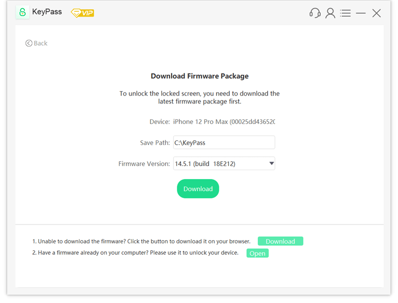 keypass download firmware