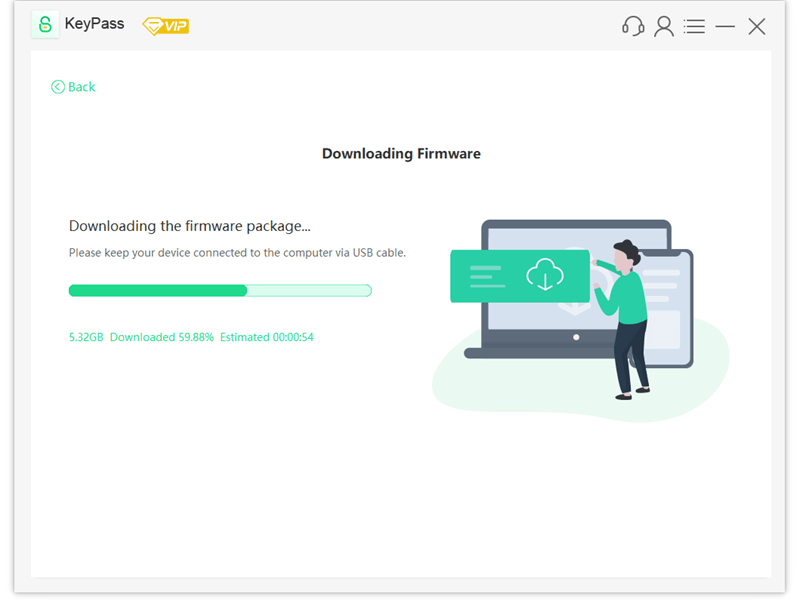 keypass downloading firmware