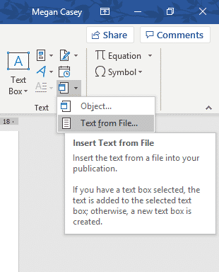 insert pdf text into word doc