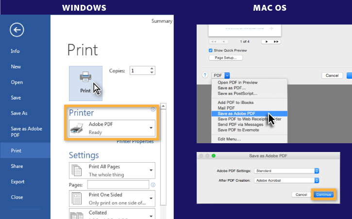 print word to pdf