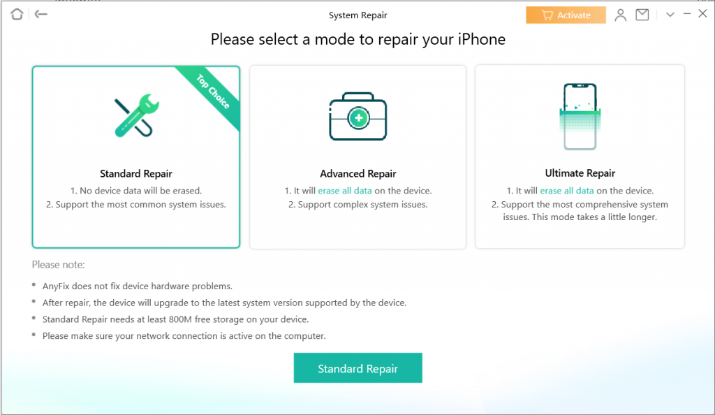 3 modes of anyfix