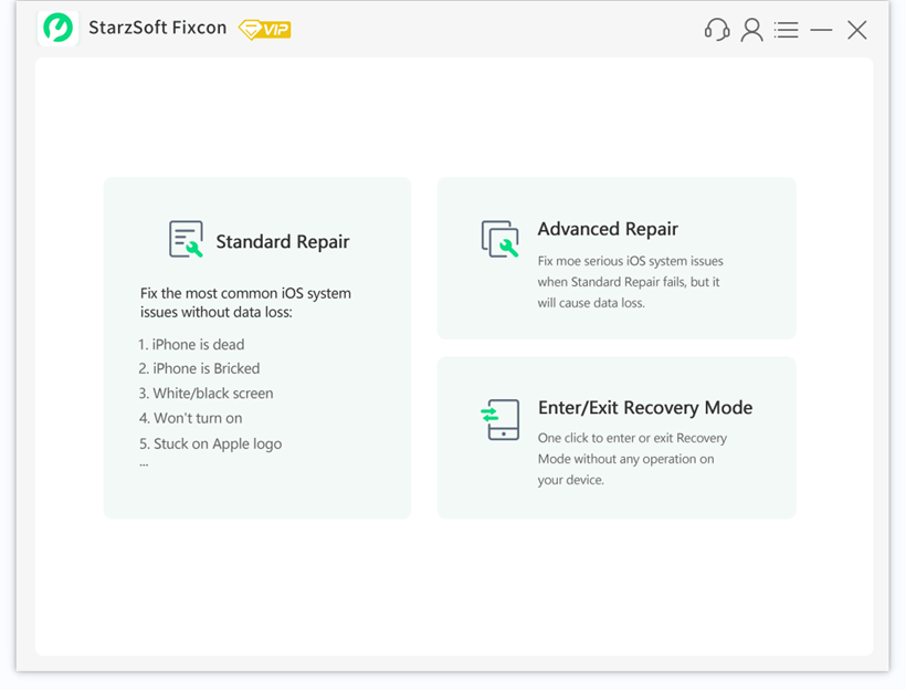 برنامج StarzSoft Fixcon لاصلاح مشاكل نظام iOS وأجهزة الايفون