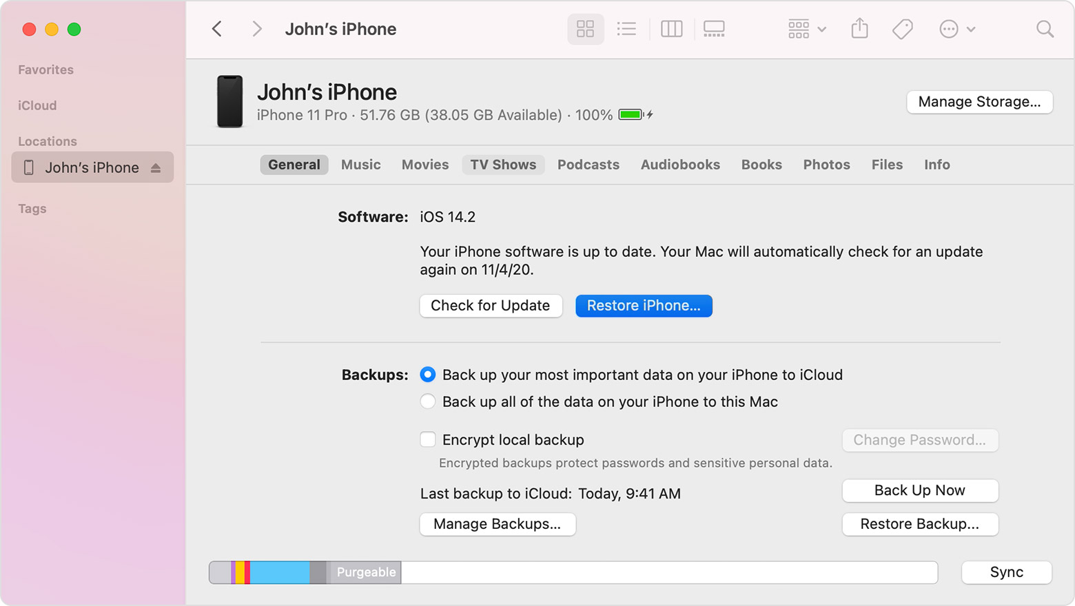 restore iphone itunes