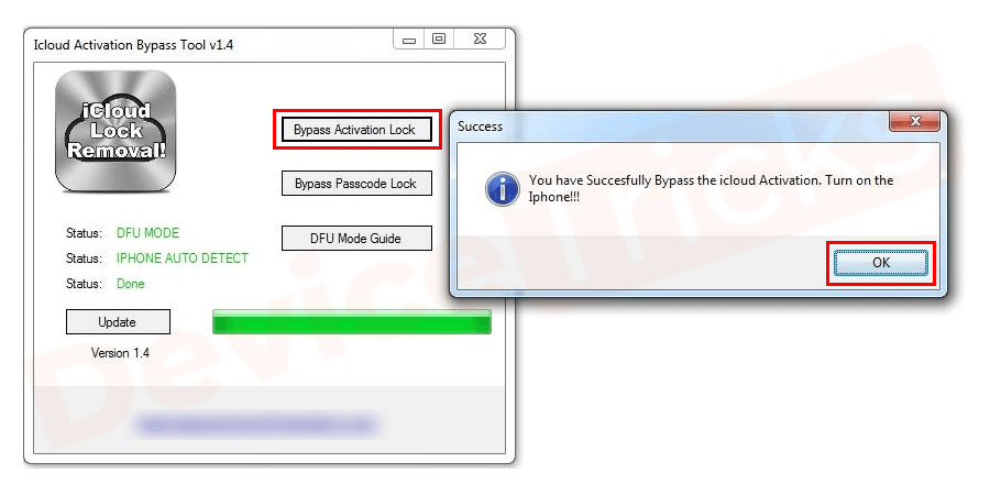 icloud activation bypass  tool version 1.4