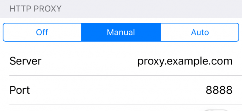 iphone configure proxy