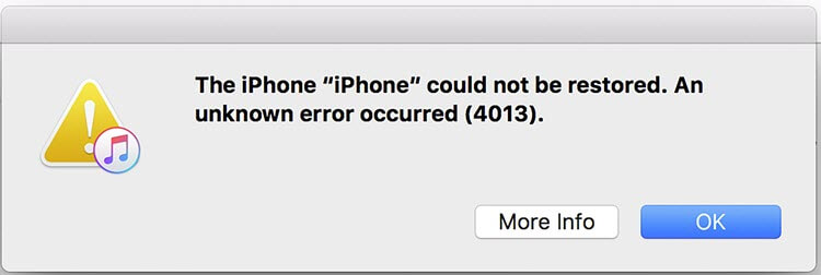 iphone error 4013