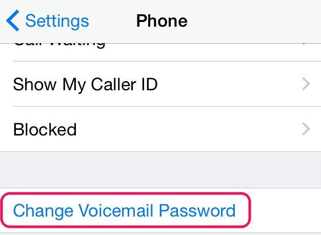 change voicemail password