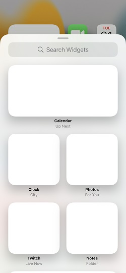 ios 15 widgets blank white