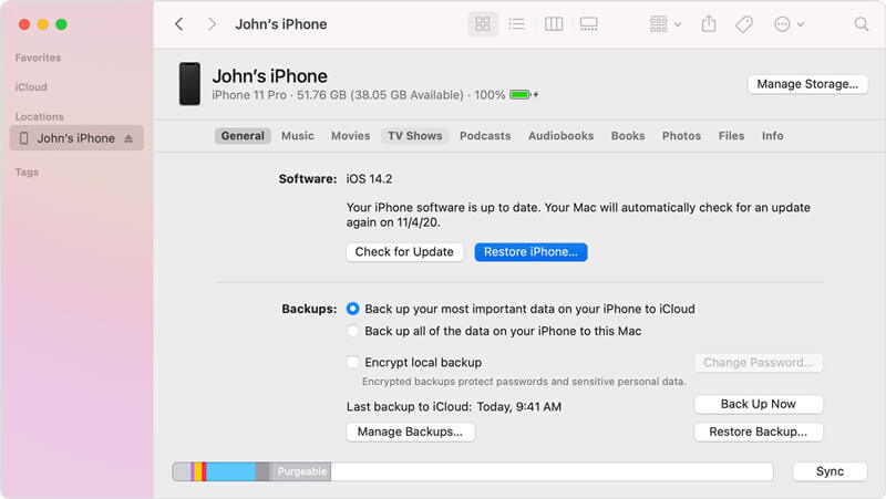 restore iphone